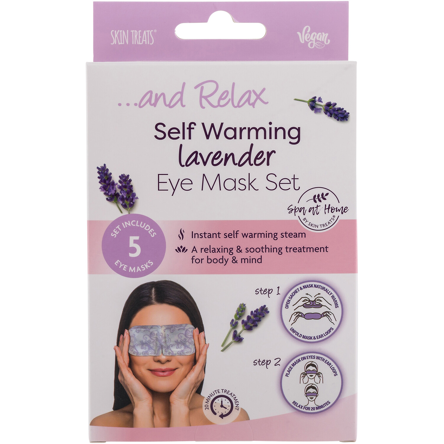 Pack of 5 Lavender Self Warming Eye Mask Set