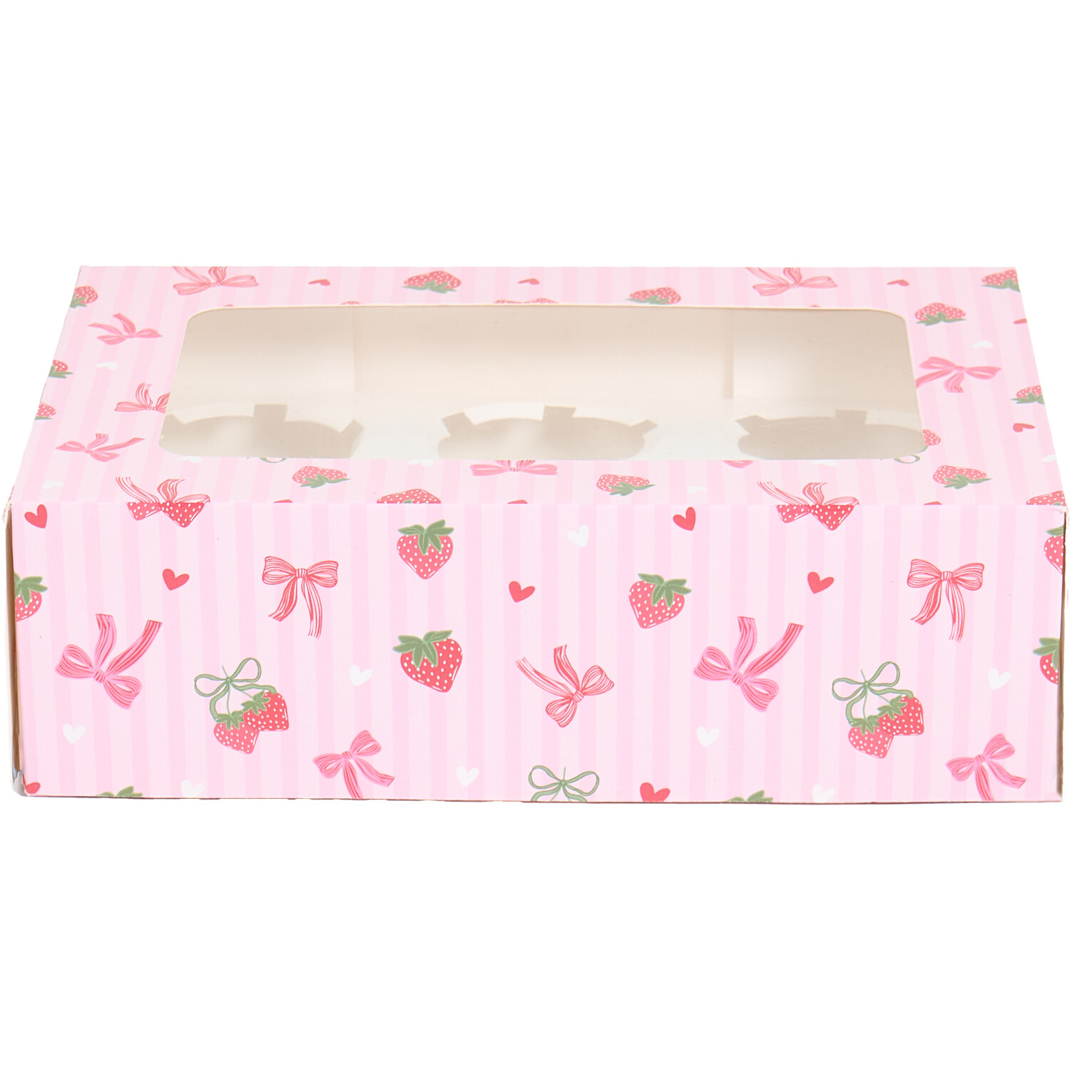 Pack of 5 Berry Sweet Afternoon Tea Boxes Pink