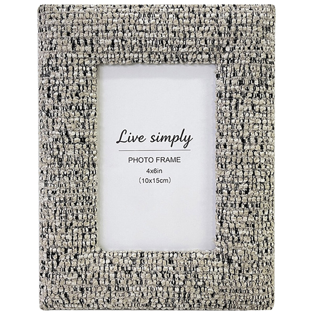 Speckled Chenille Photo Frame Beige 6 x 4 inch