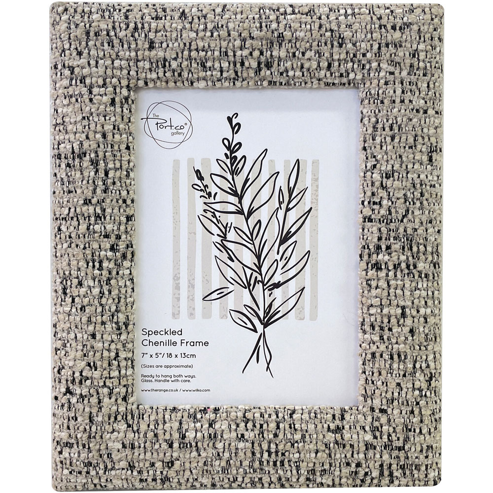 Speckled Chenille Photo Frame Beige 7 x 5 inch