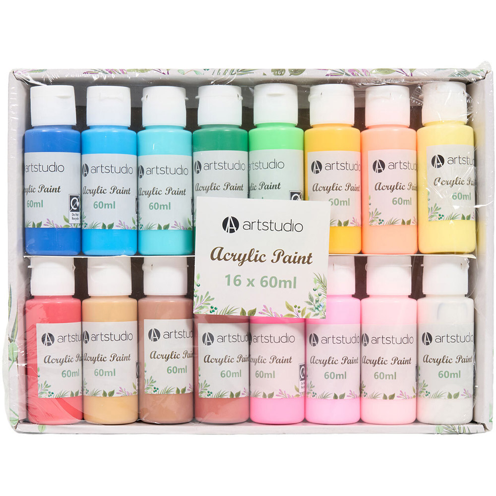 Pack of 16 Acrylic Paints