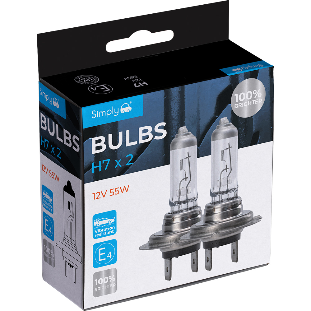 Pack of 2 Simply Brighter Headlight Bulbs