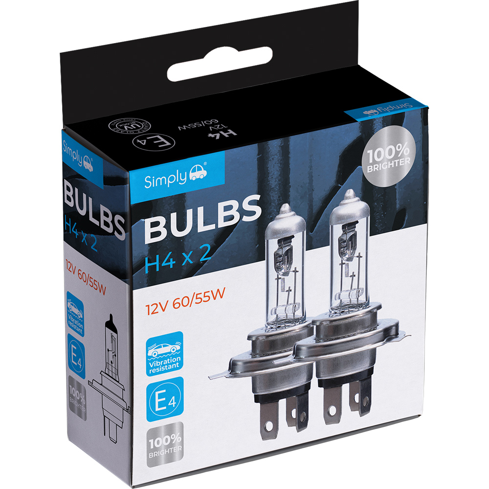 Pack of 2 Simply Brighter Headlight Bulbs