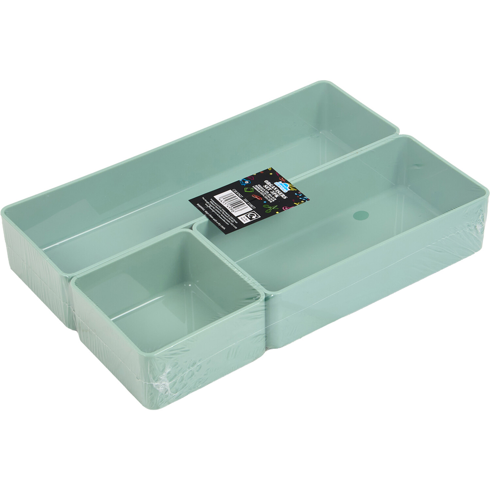 Pack of 3 Sage Organiser Trays Sage