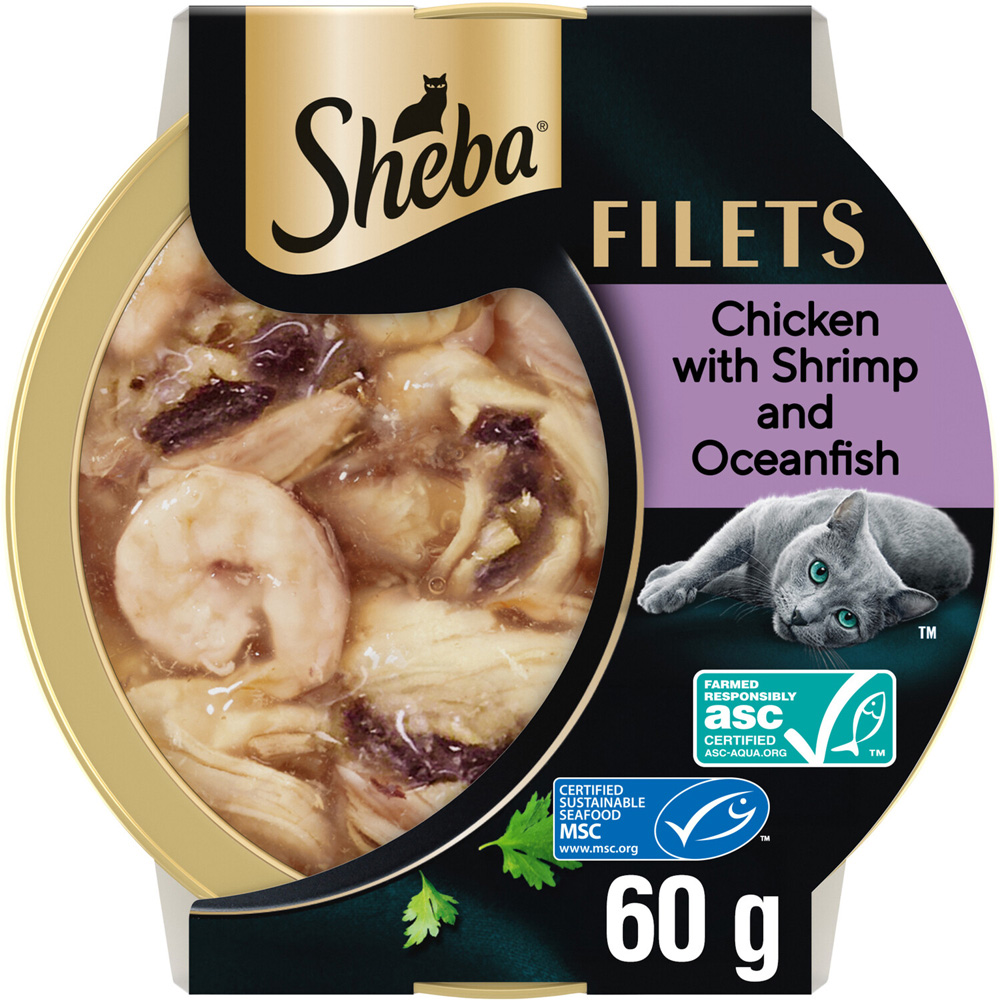 Sheba Fillets Cat Food Chicken with Shrimp and Oceanfish