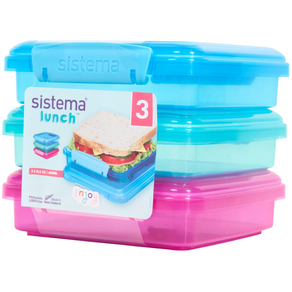 Pack of 3 Sistema Sandwich Boxes