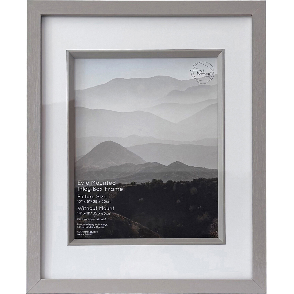 Evie Mounted Inlay Photo Frame Grey 10 x 8 inch