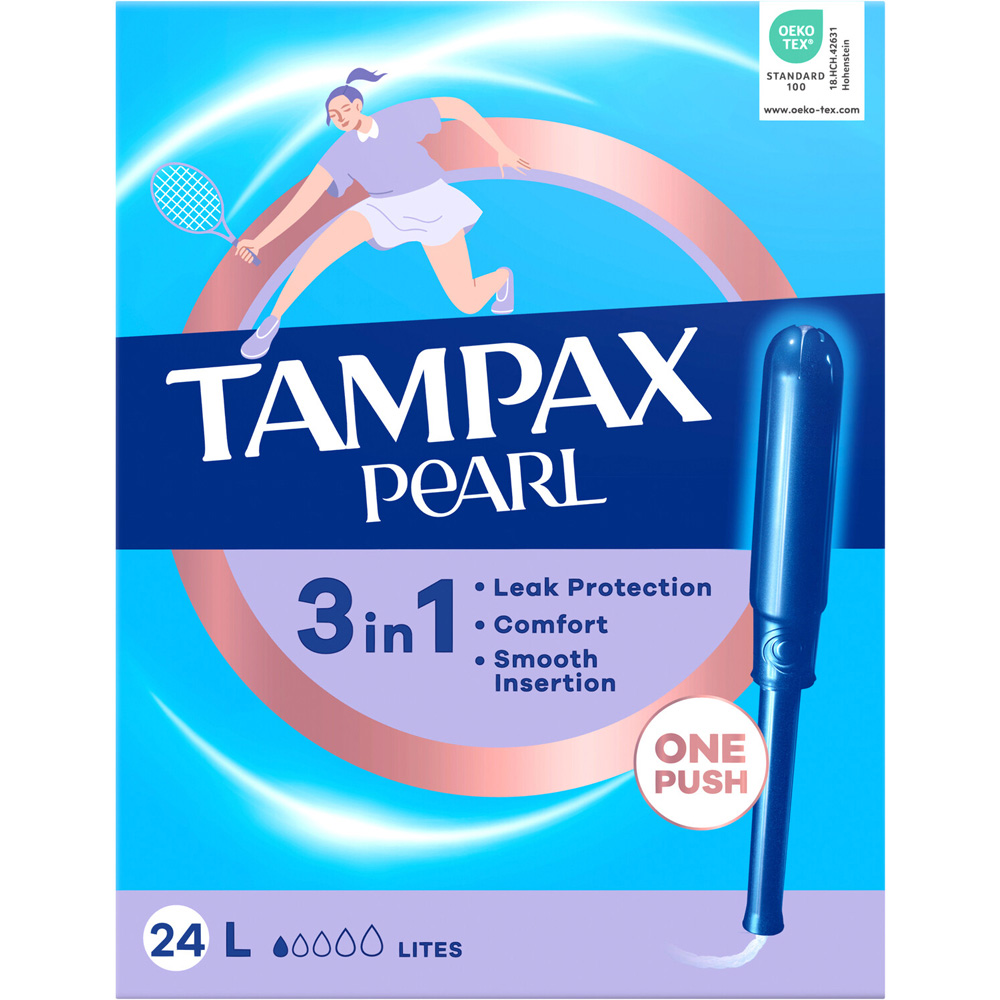 Pack of 24 Tampax Pearl Lite Tampons with Applicator