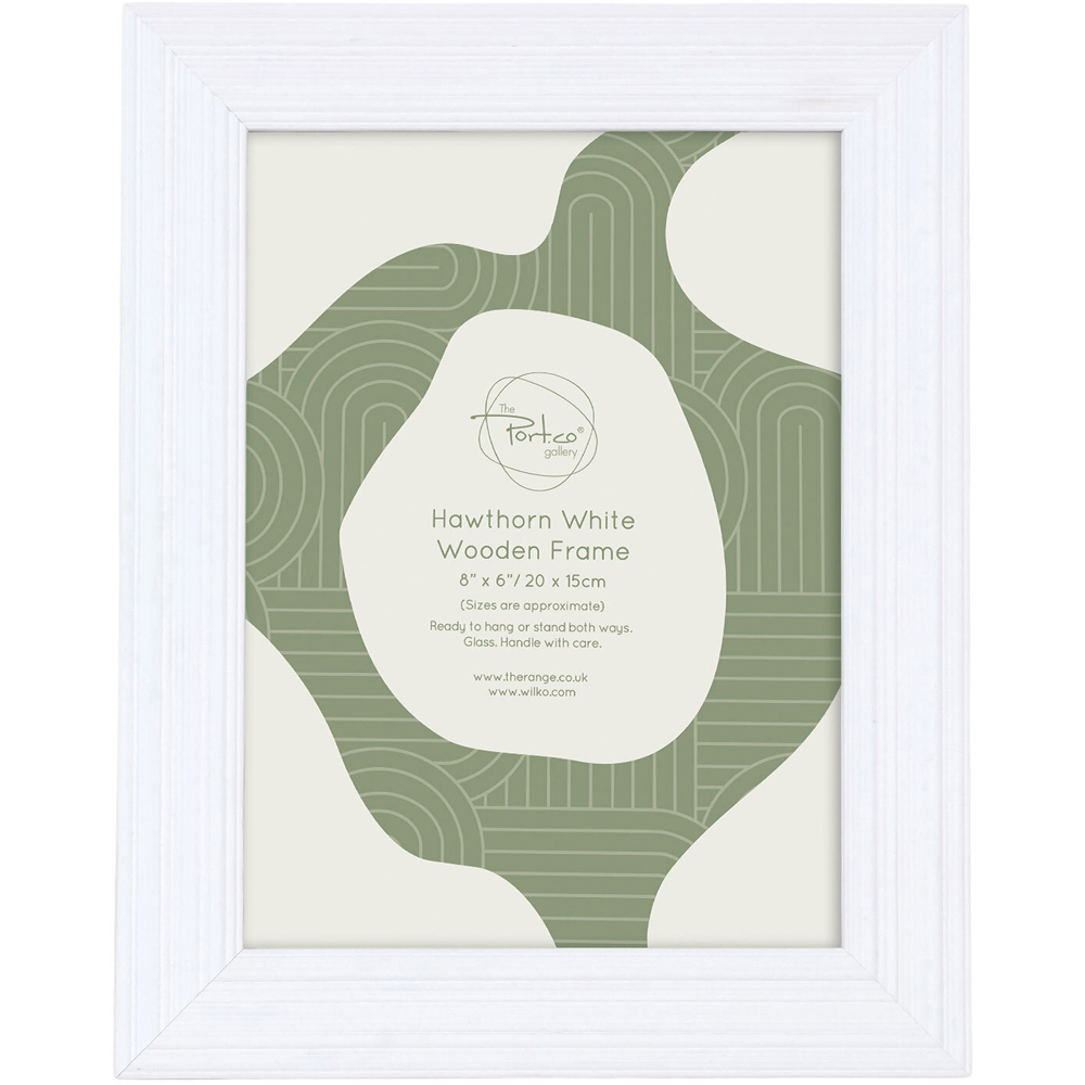 Hawthorn Wooden Plain Photo Frame White 8 x 6 inch
