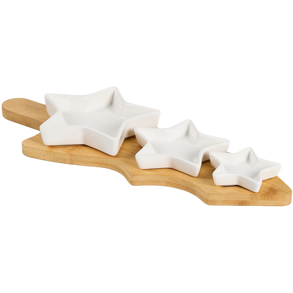 Christmas Tree with Star Dip Bowls Set