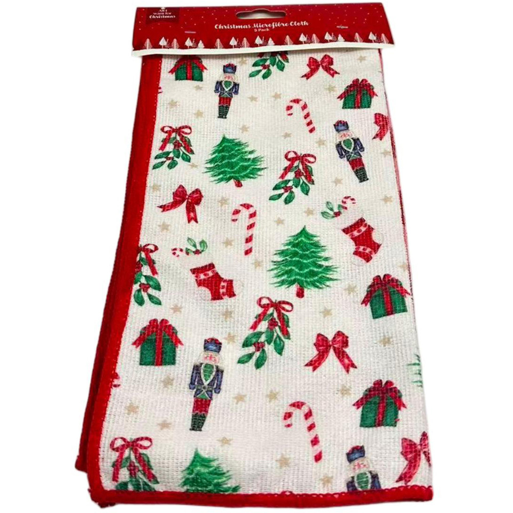 Pack of 5 Christmas Microfibre Cloths