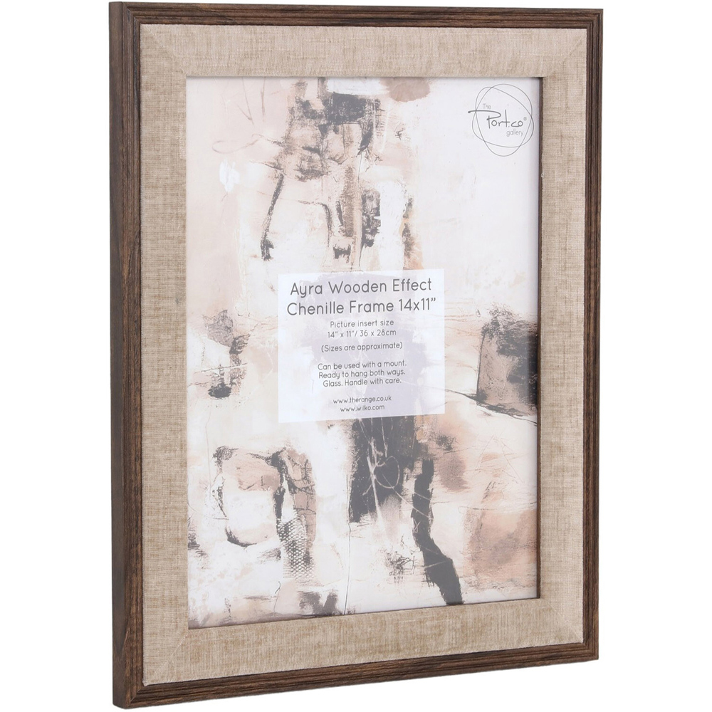 Ayra Wooden Effect Chenille Photo Frame 11 x 14 inch