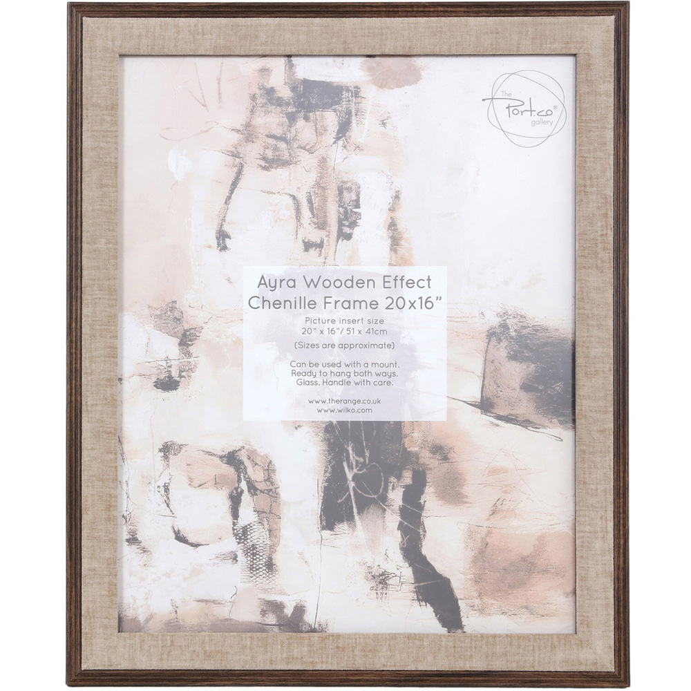 Ayra Wooden Effect Chenille Photo Frame 16 x 20 inch