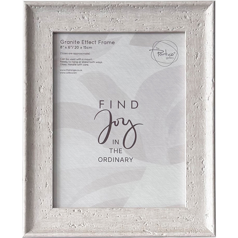 Granite Effect Photo Frame Light Grey 6 x 8 inch