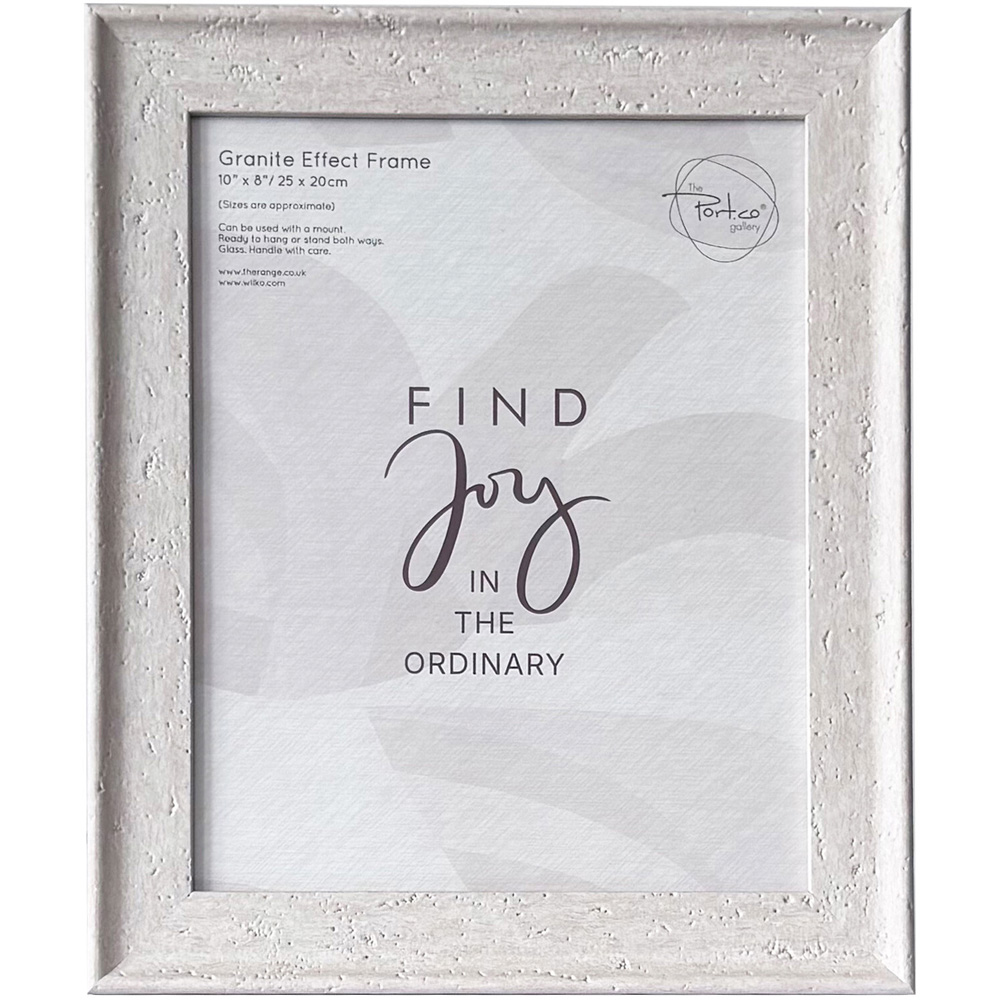 Granite Effect Photo Frame Light Grey 8 x 10 inch