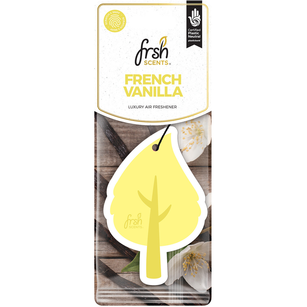 Frsh Scents Leaf Shaped Car Air Freshener French Vanilla