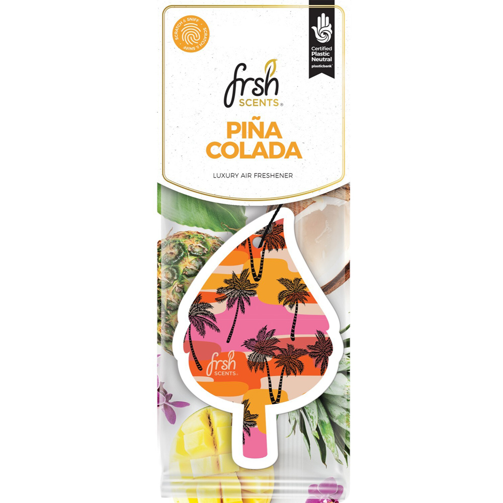 Frsh Scents Leaf Shaped Car Air Freshener Pina Colada