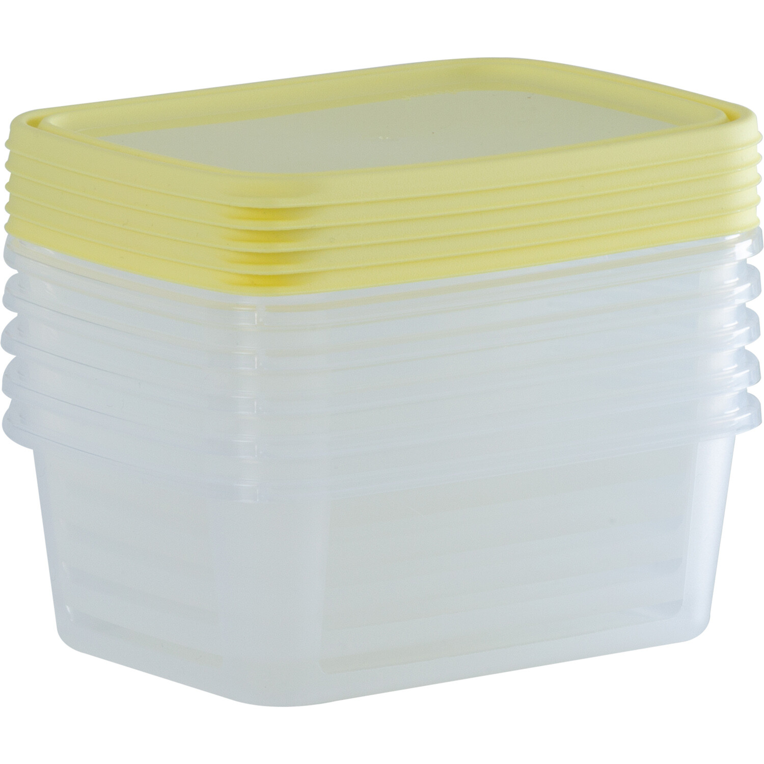 Pack of 5 Wham Food Boxes Yellow