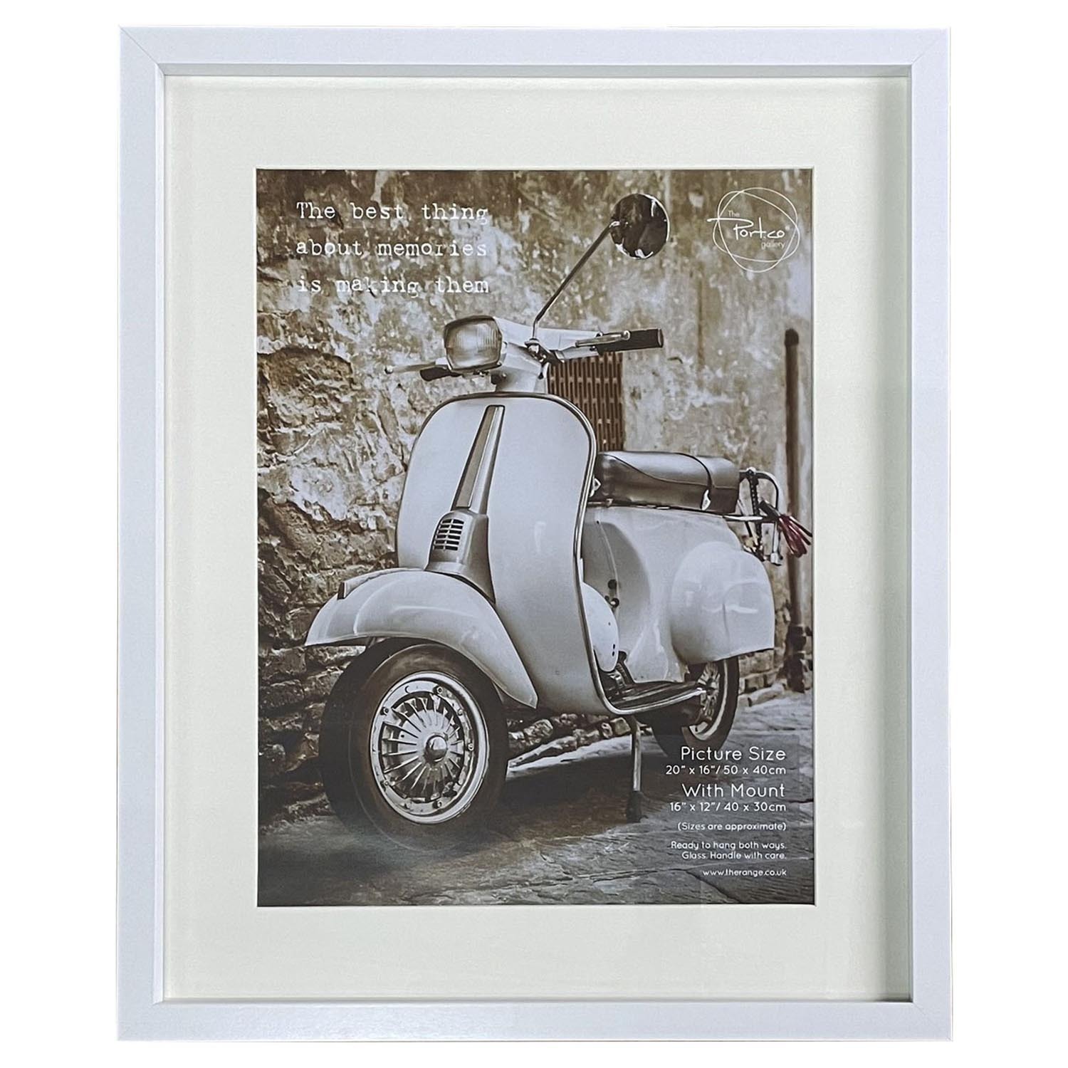 White Mounted Box Photo Frame 16 x 12 inch