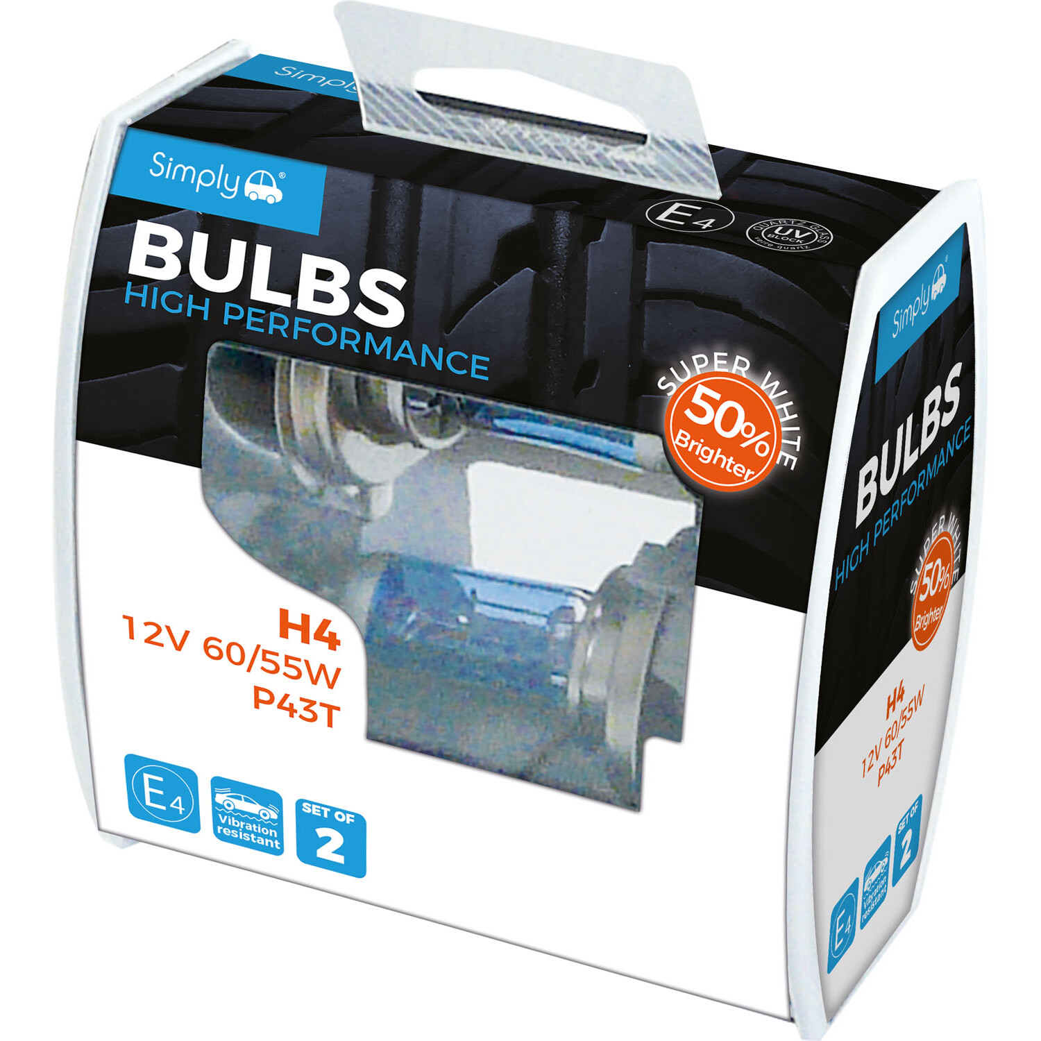 Pack of 2 Xenon Bulbs - H4