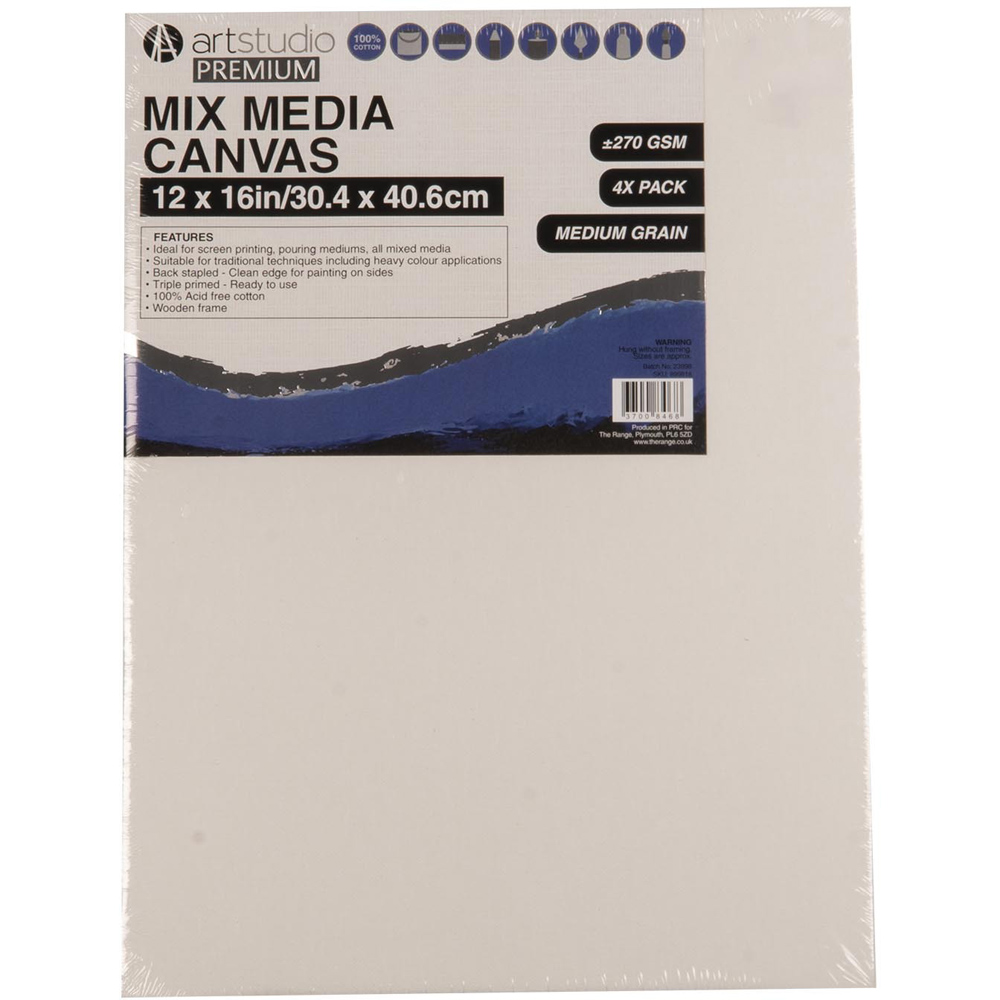 Art Studio Premium Mix Media Canvas 12 x 16 inch