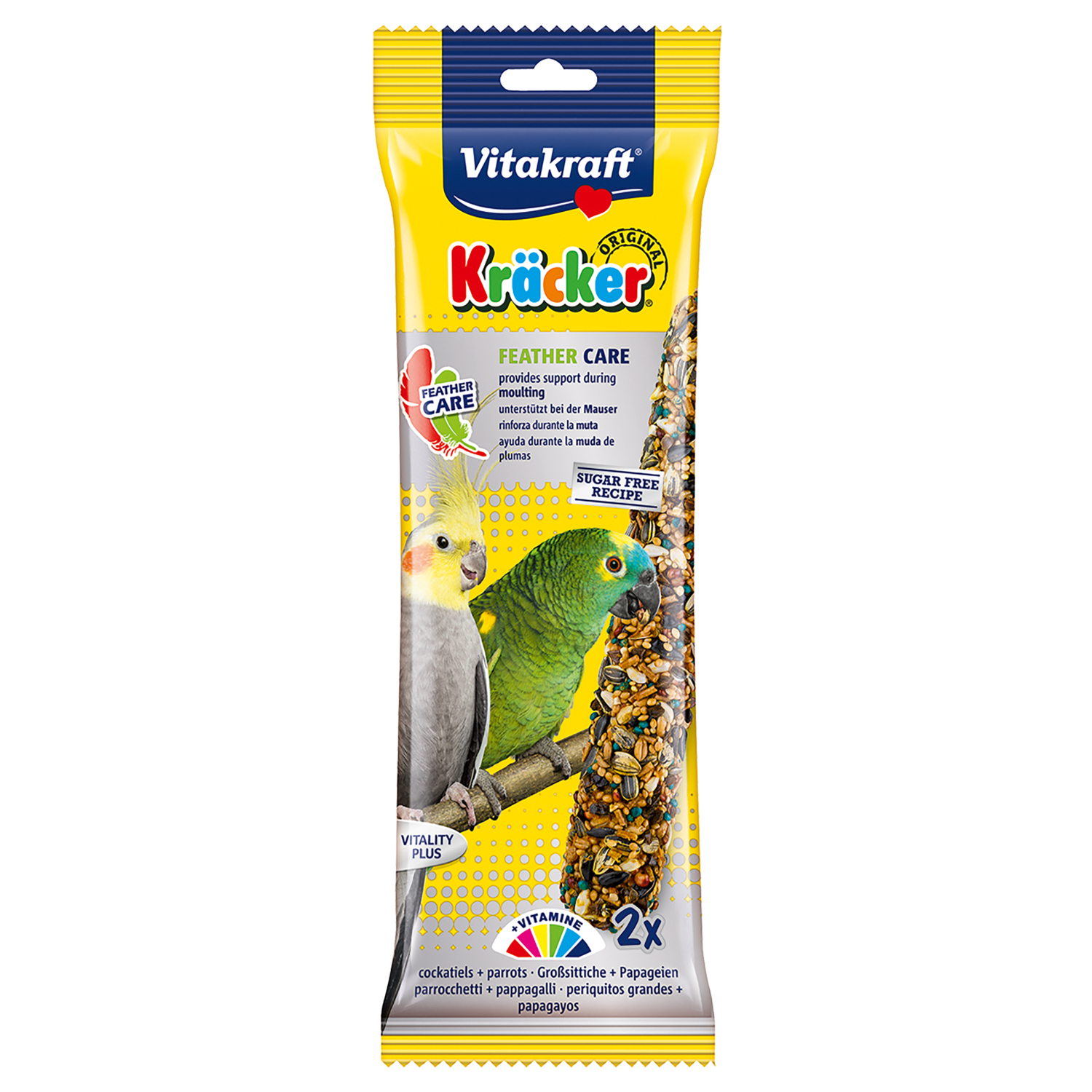Vitakraft Cockatiel Parrot Feather Care Kracker Sticks - 2 Pack
