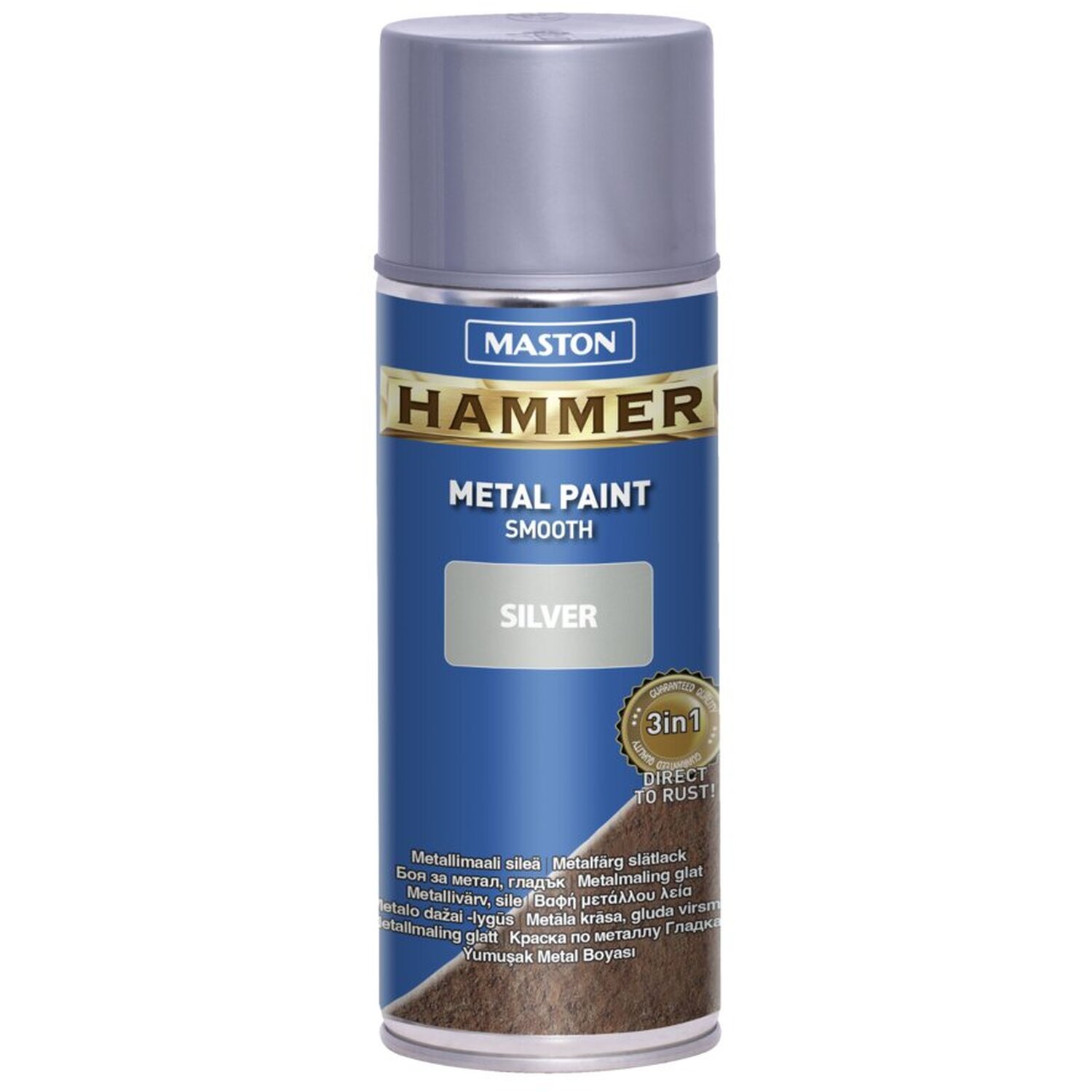 Maston Hammer Smooth Metal Spray Paint Silver
