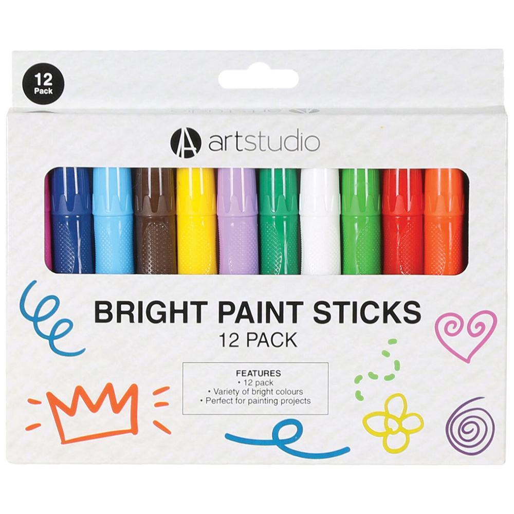 Art Studio Bright Paint Sticks 12 Pack