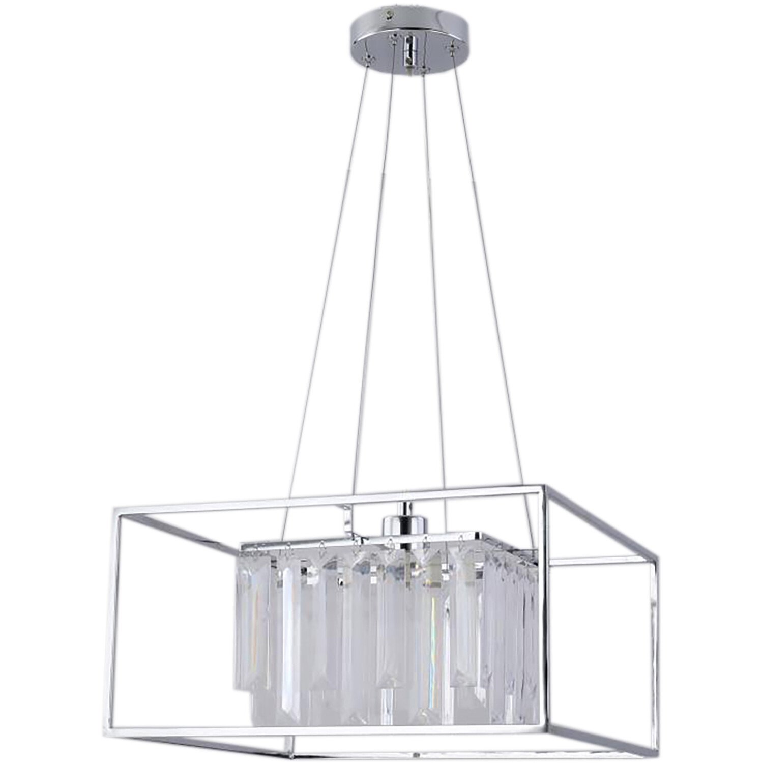 Esme Chrome Cube Crystal Ceiling Light
