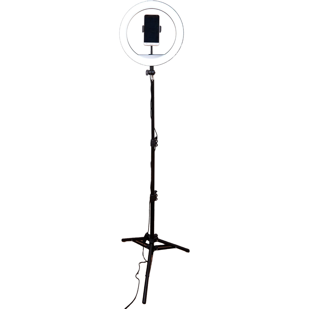 Black and White Standing Ring Light 1.2m