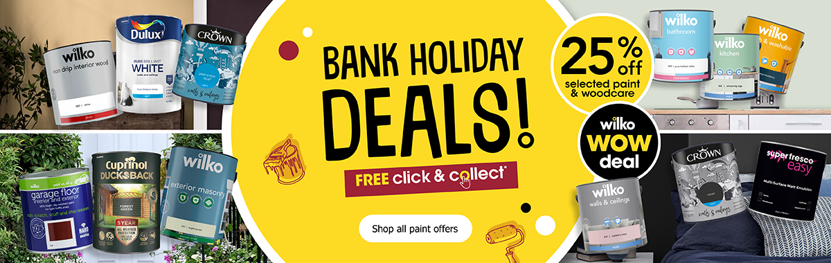 Paint bank holiday offers