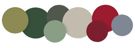 Cosy Christmas colour swatch Cosy Christmas colour swatch