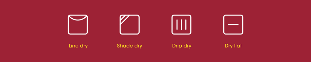 Air drying symbols