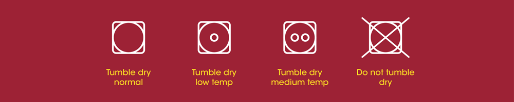 Tumble drying symbols